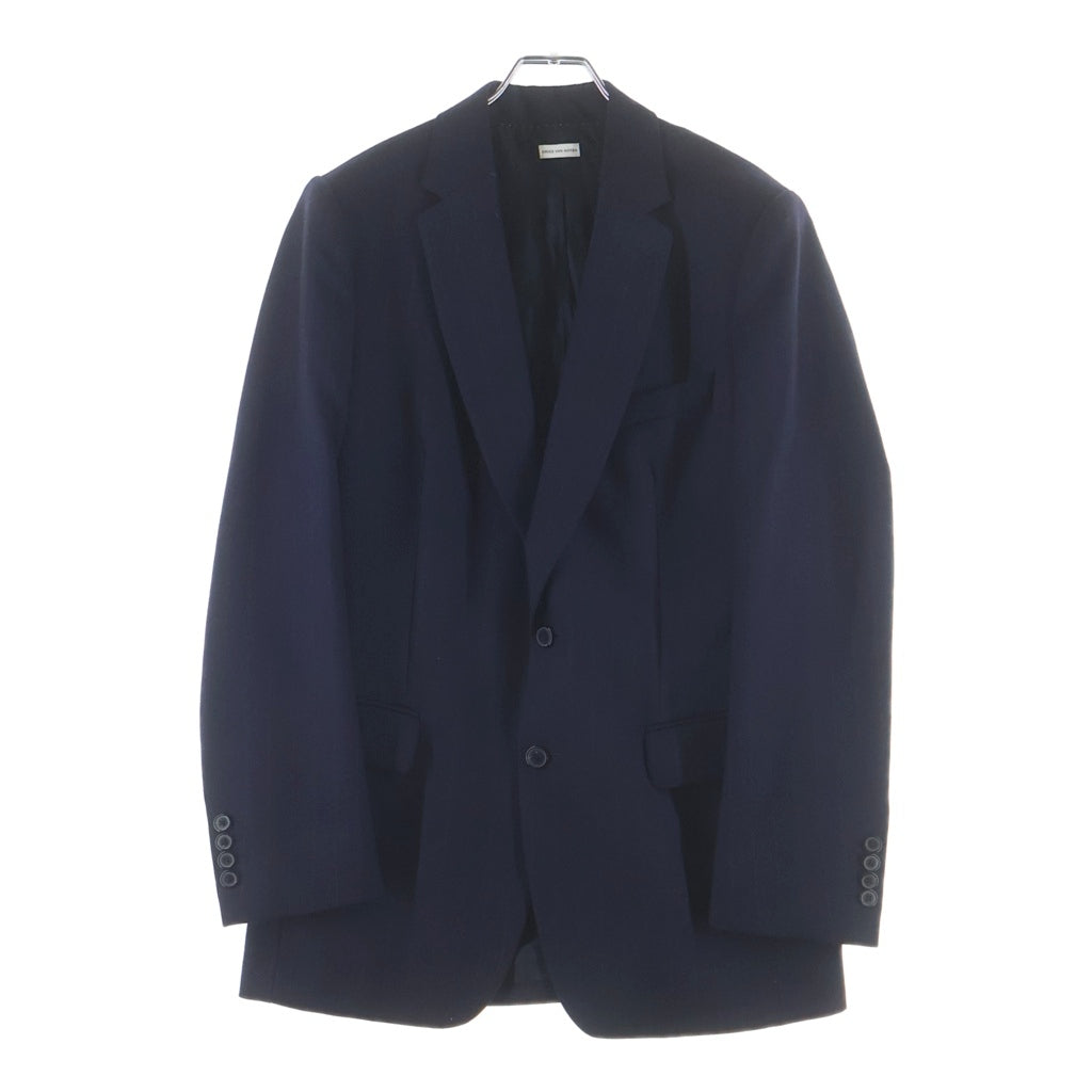 DRIES VAN NOTEN(ドリスヴァンノッテン) LOVAT STRIPE BLAZER SLACKS ラバット ウール ストライプ シングル2Bテーラードジャケット ブレザー スラックスパンツ セットアップ ネイビー