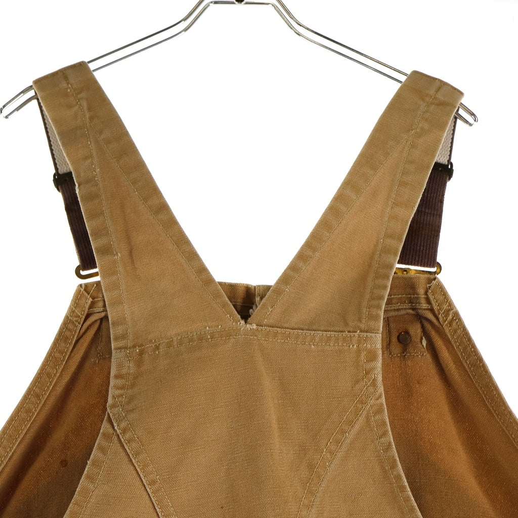 CARHARTT(カーハート) 60S VINTAGE ヴィンタージ デカCタグ ダブルニー ダック地 オーバーオール ツナギ ベージュ