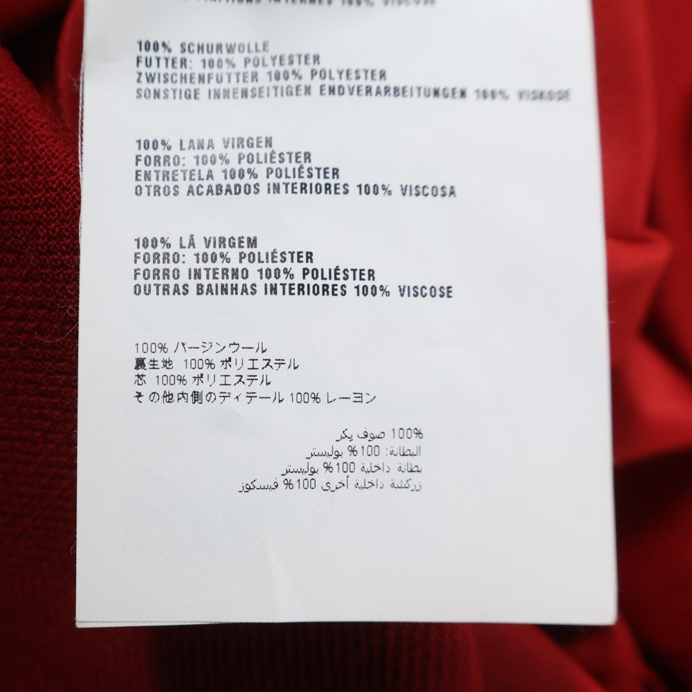 miumiu(ミュウミュウ) 12AW リボンデザイン ウール ノーカラー ジャケット ショートコート レッド レディース MS765