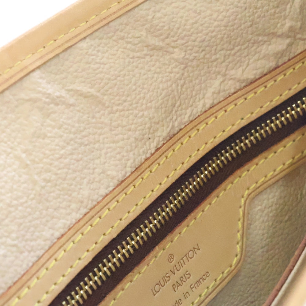 LOUIS VUITTON(ルイヴィトン) モノグラム バケットPM ハンドバッグ トートバッグ ブラウン ゴールド金具 レザー×PVC M42238