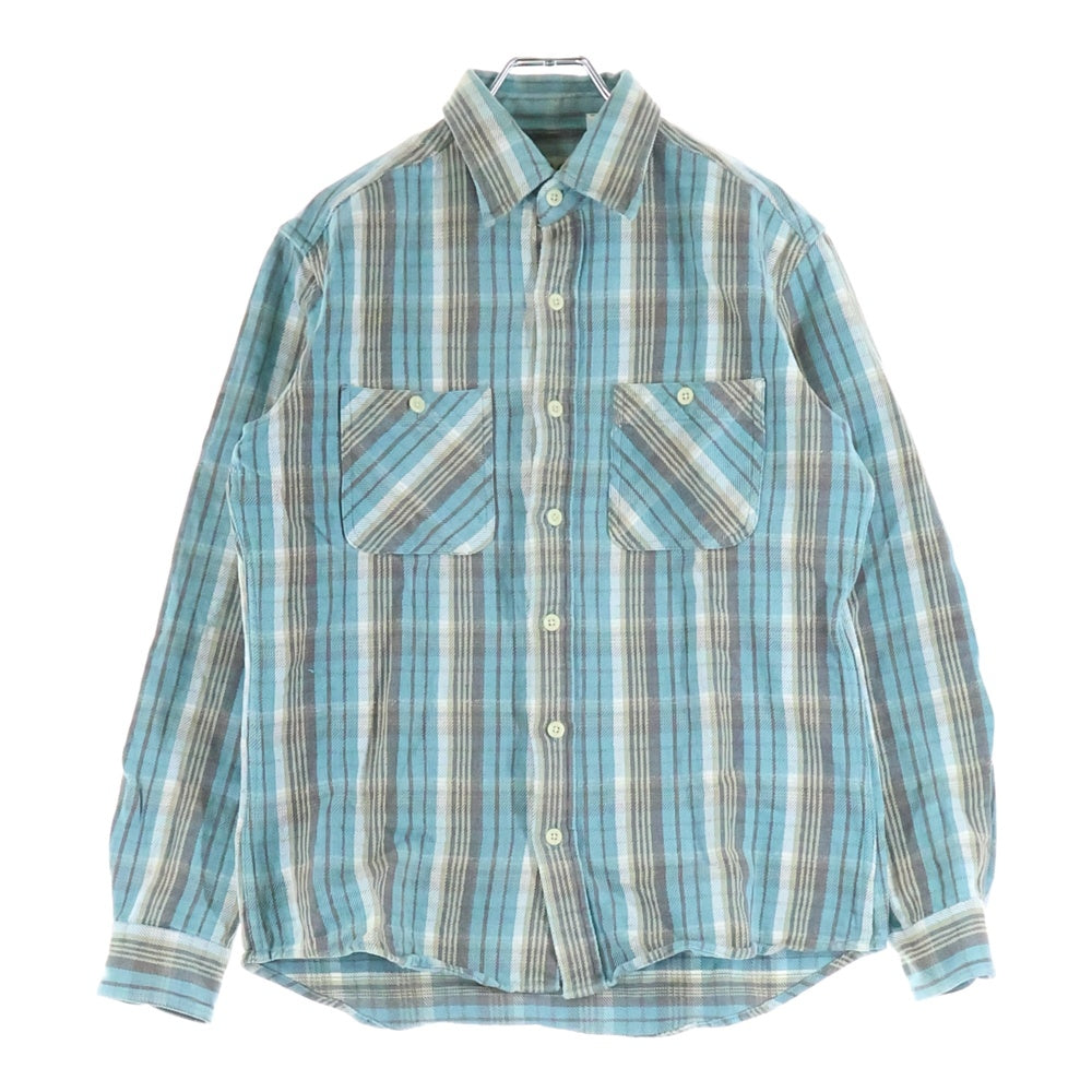 CAMCO(カムコ) 胸ポケットデザイン チェック柄 ヘビー 長袖シャツ マルチ