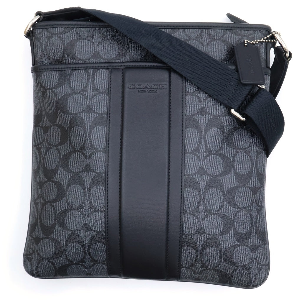 COACH(コーチ) ショルダーバッグ シグネチャー PVCレザー ブラック