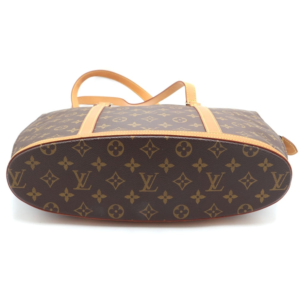 LOUIS VUITTON(ルイヴィトン) モノグラム バビロン ハンドバッグ トートバッグ ブラウン レザー×PVC M51102 ゴールド金具 レディース