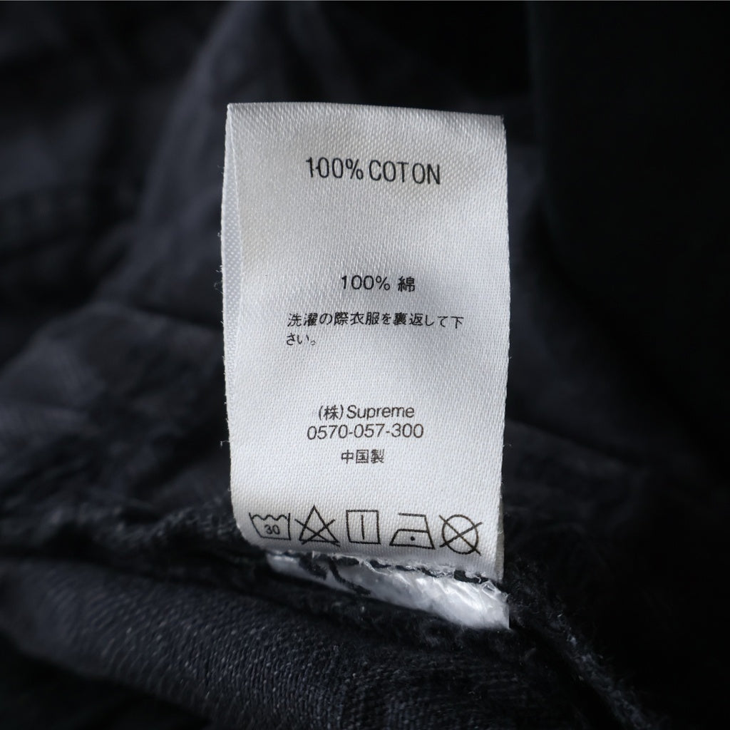SUPREME(シュプリーム) 21SS Frayed Logos Regular Jean Black フレイド ロゴ レギュラー デニムパンツ ジーンズ ブラック