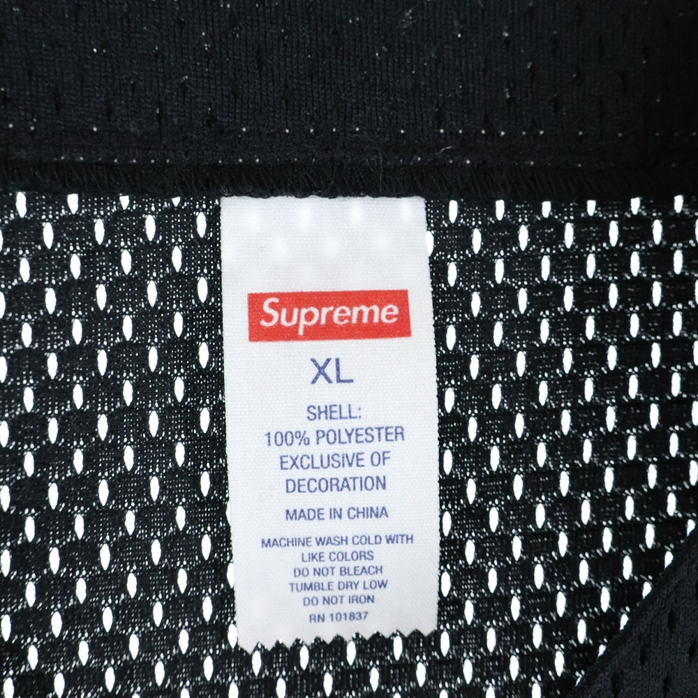SUPREME(シュプリーム) 25SS Old English Baseball Jersey ラメワッペン 半袖ゲームシャツ ブラック