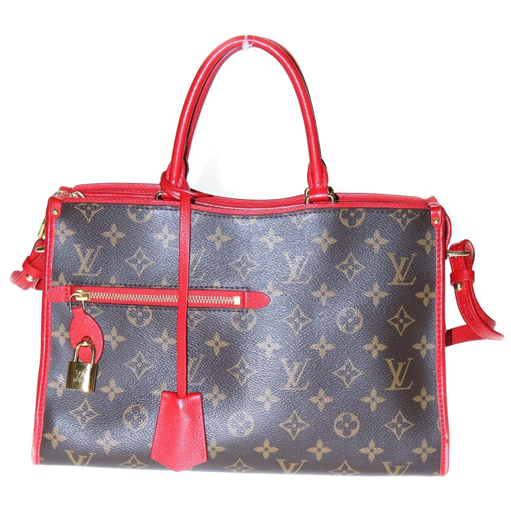LOUIS VUITTON(ルイヴィトン) ポパンクールPM モノグラム キャンバス 2WAY ショルダーバッグ ハンドバッグ ブラウン/レッド M43433