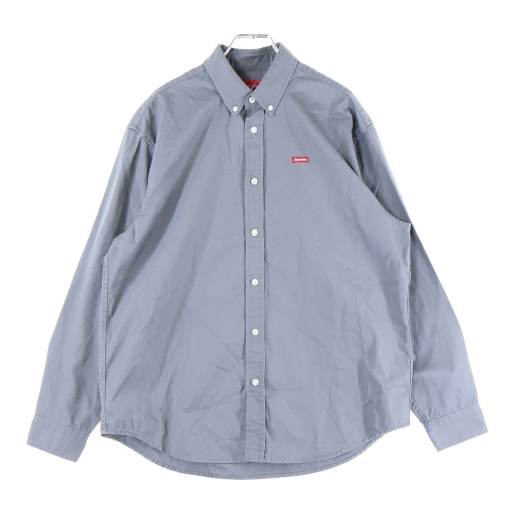 SUPREME(シュプリーム) 22AW Small Box Shirt スモールボックスロゴ ボタンダウン 長袖 ロングスリーブシャツ グレー