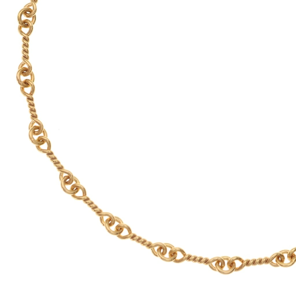 CHROME HEARTS(クロムハーツ) 22K NECKCHAIN T20 ツイストチェーンネックレス 20inch ゴールド BCA015