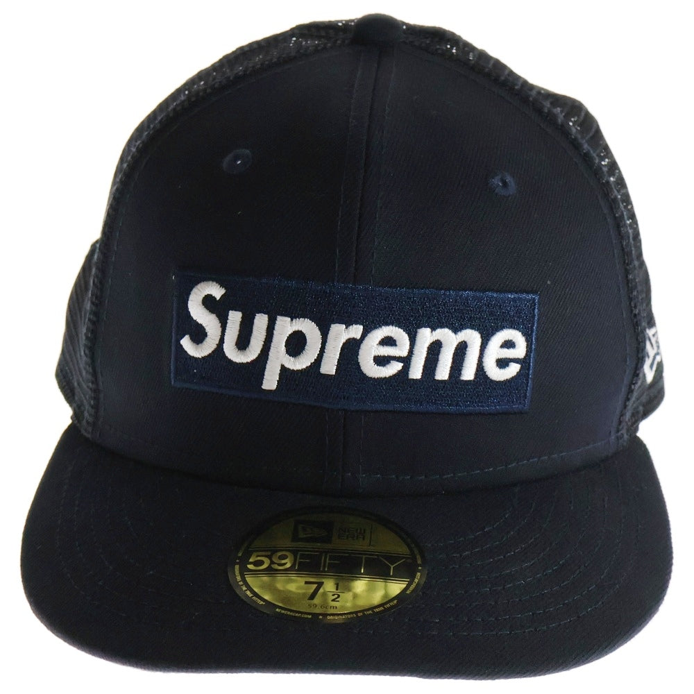 SUPREME(シュプリーム) 23SS × NEW ERA Box Logo Mesh Cap ボックス ロゴ メッシュ キャップ 帽子 ネイビー
