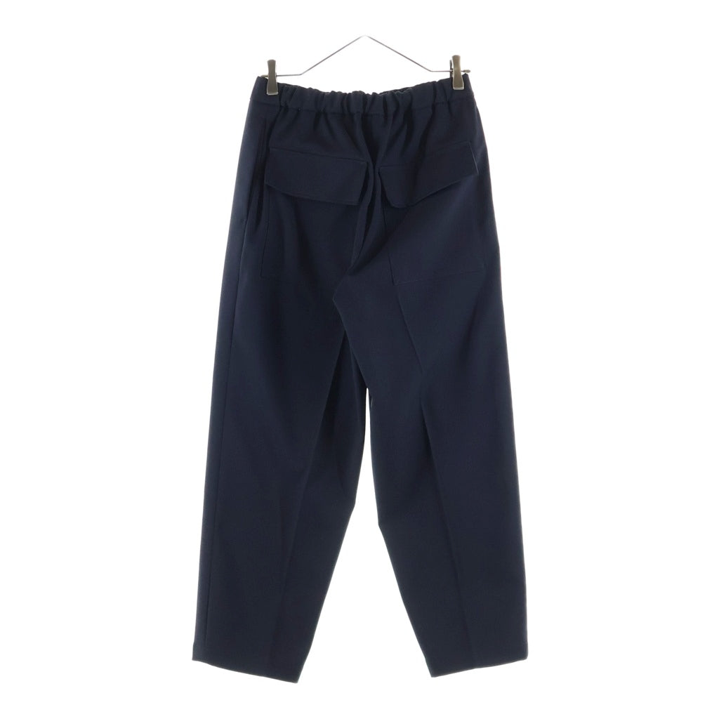 JIL SANDER(ジルサンダー) 25SS TROUSER ポリエステルギャバジン テーパード トラウザー イージーパンツ スラックスパンツ ネイビー J22KA0012 J70001