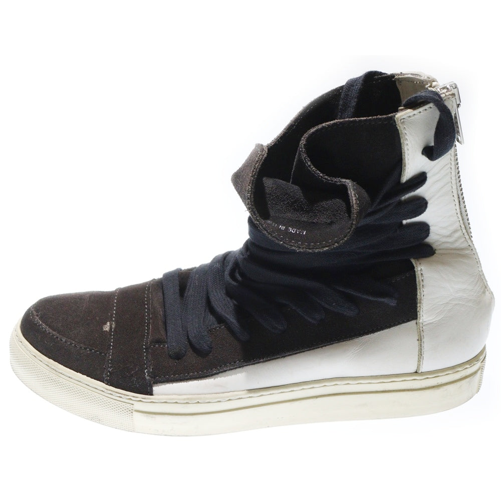 KRIS VAN ASSCHE(クリス ヴァン アッシュ) MULTIRACE SNEAKERS マルチレース スエード ハイカットスニーカー ブラック