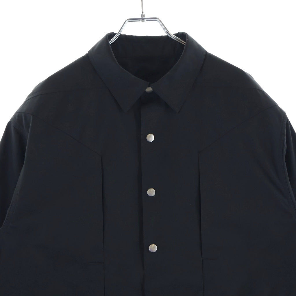 Rick Owens(リックオウエンス) OUTER SHIRT シャツ ジャケット バックベルト ブラック