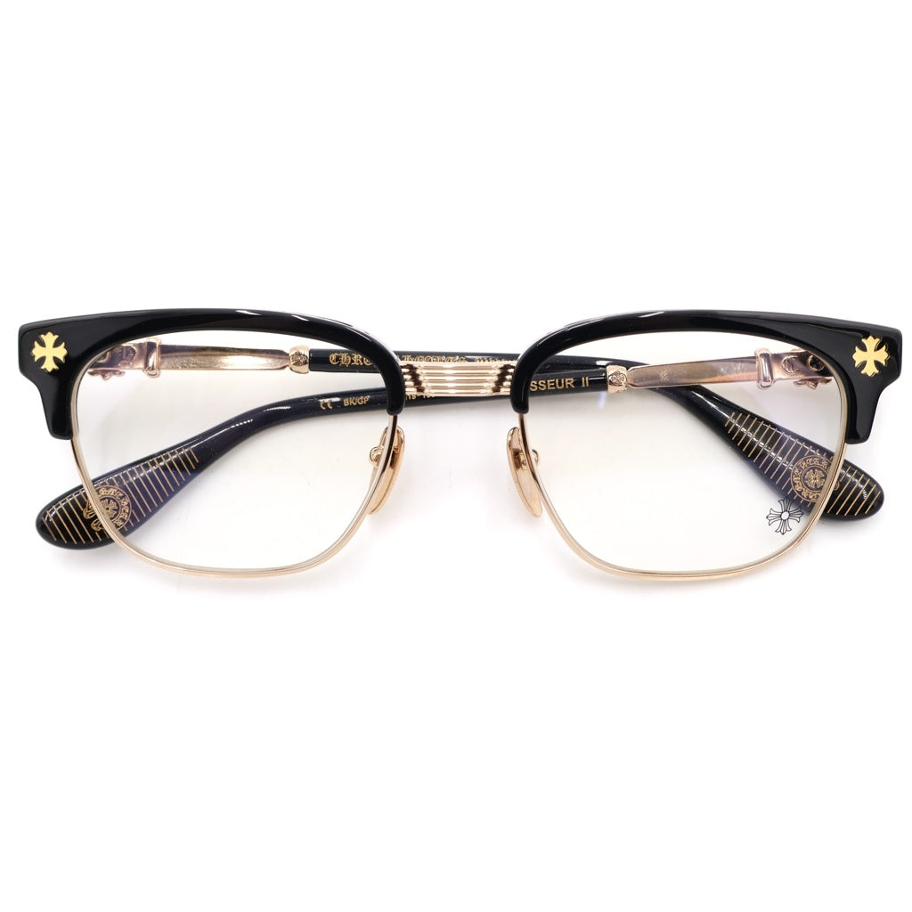 CHROME HEARTS(クロムハーツ) BONENNOISSEUR ボーネノワスール メガネ 眼鏡 アイウェア テンプルCHクロス ブラック