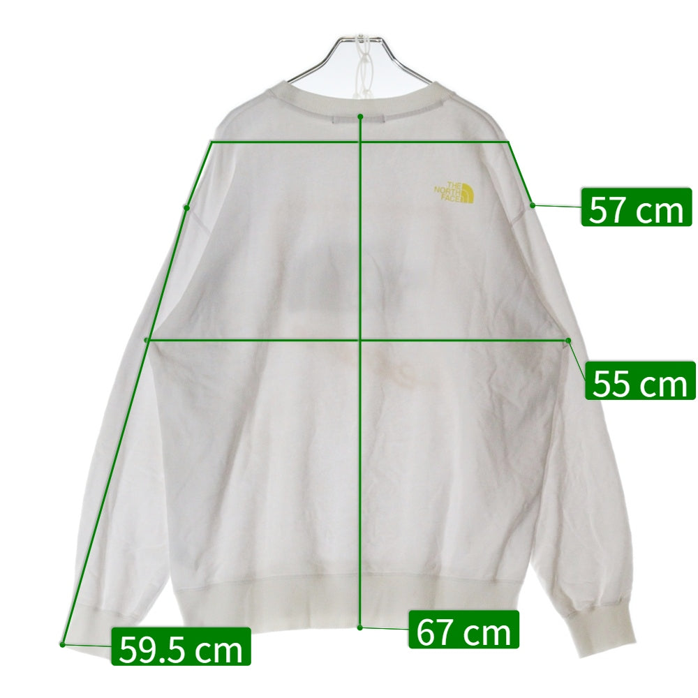 THE NORTH FACE(ザノースフェイス) EXTREME CREW エクストリーム フロントプリント クルーネックスウェットトレーナー ホワイト NT12032