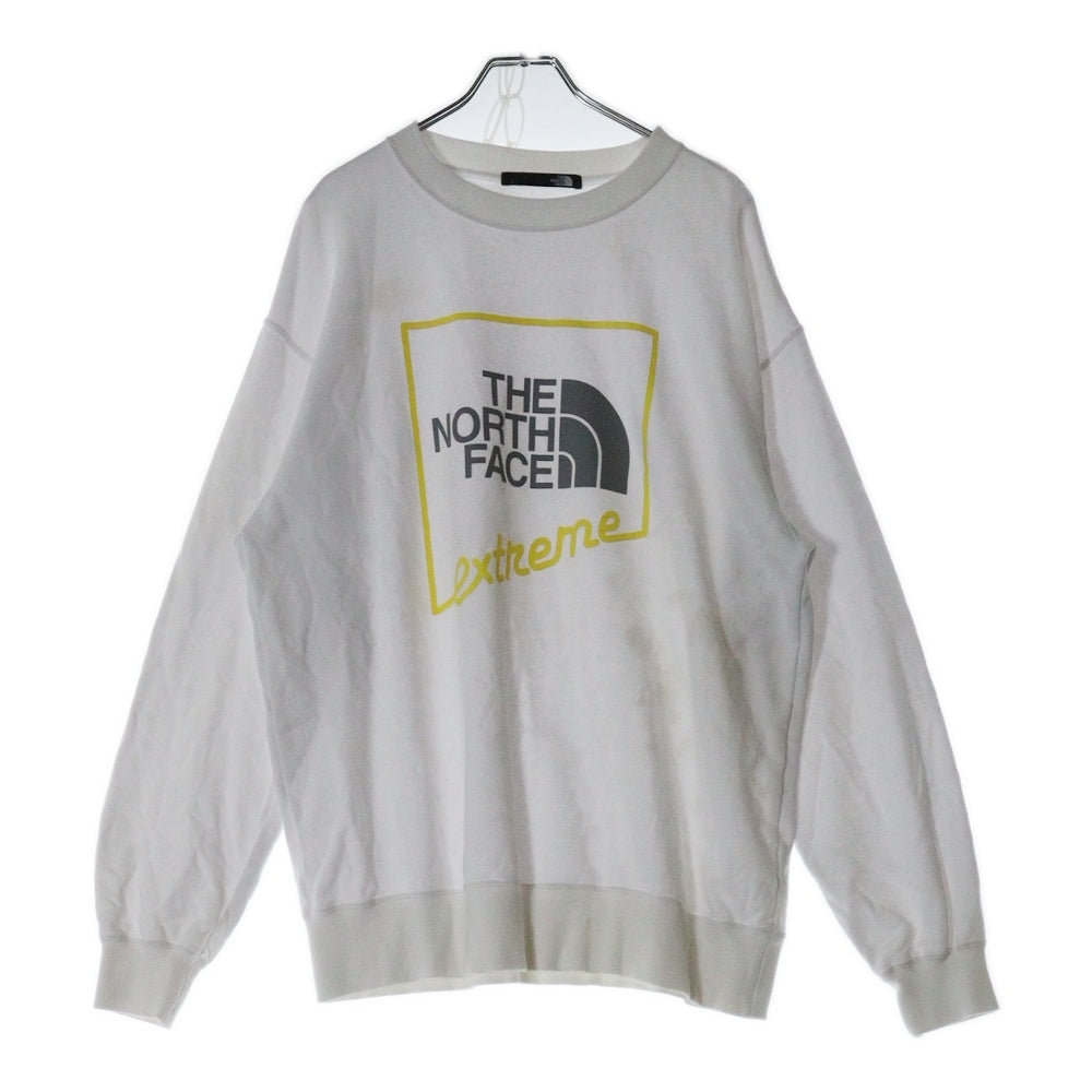 THE NORTH FACE(ザノースフェイス) EXTREME CREW エクストリーム フロントプリント クルーネックスウェットトレーナー ホワイト NT12032