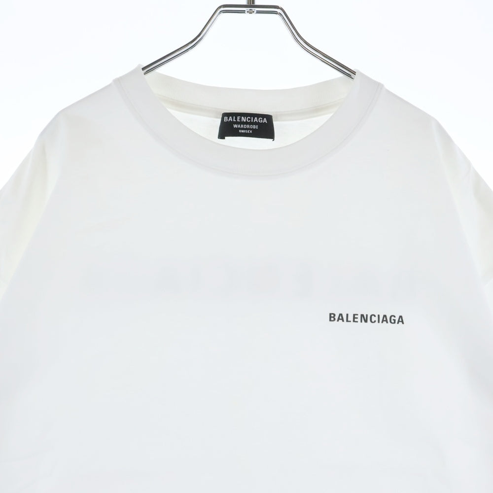 BALENCIAGA(バレンシアガ) T-Shirt ロゴプリント半袖Tシャツ ホワイト 612966 TIVG5