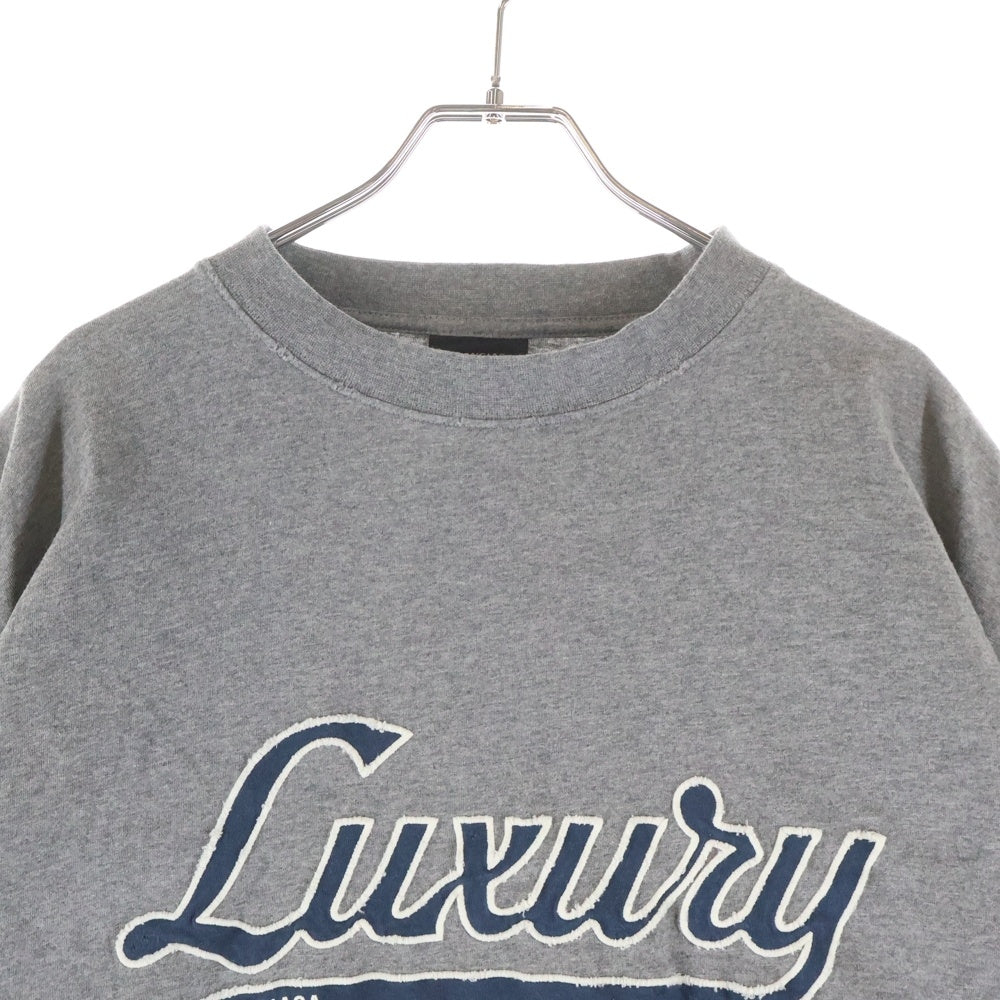 BALENCIAGA(バレンシアガ) Luxury Oversized Tee ロゴ刺繍 オーバーサイズド 半袖Tシャツ グレー 850345 TTVB6