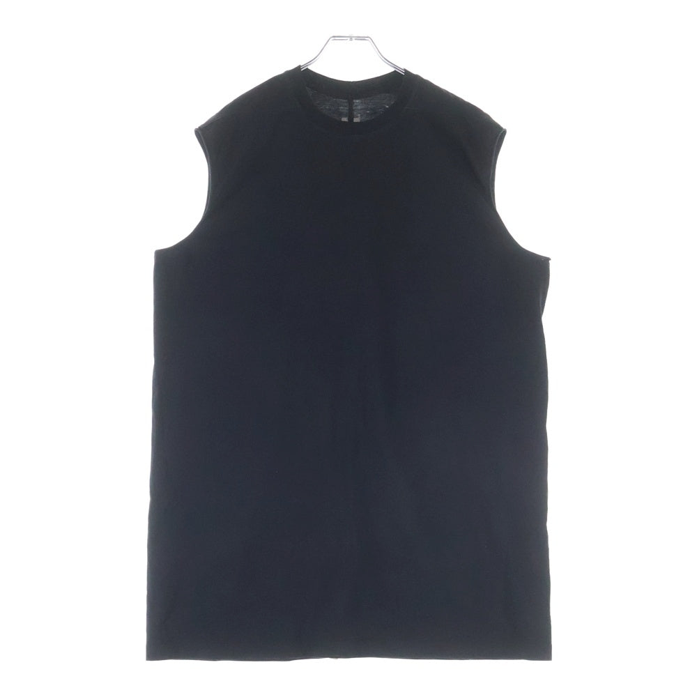 Rick Owens(リックオウエンス) 23AW NO SLEEVE CREW NECK SHIRTS クルーネック カットソー ノースリーブ タンクトップ ブラック RU02C7160-JA