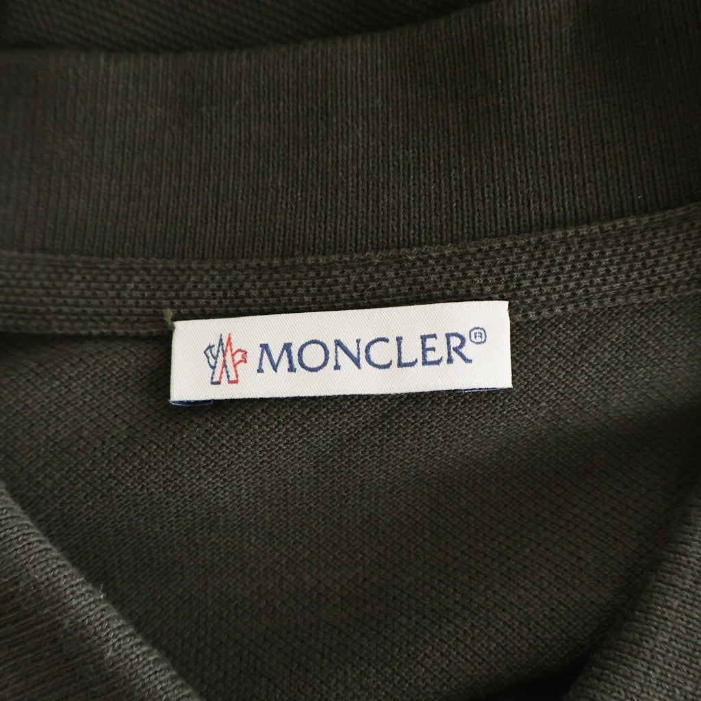 MONCLER(モンクレール) 19AW MAGLIA POLO MANICA CORTA ロゴプリント 半袖ポロシャツ カーキ