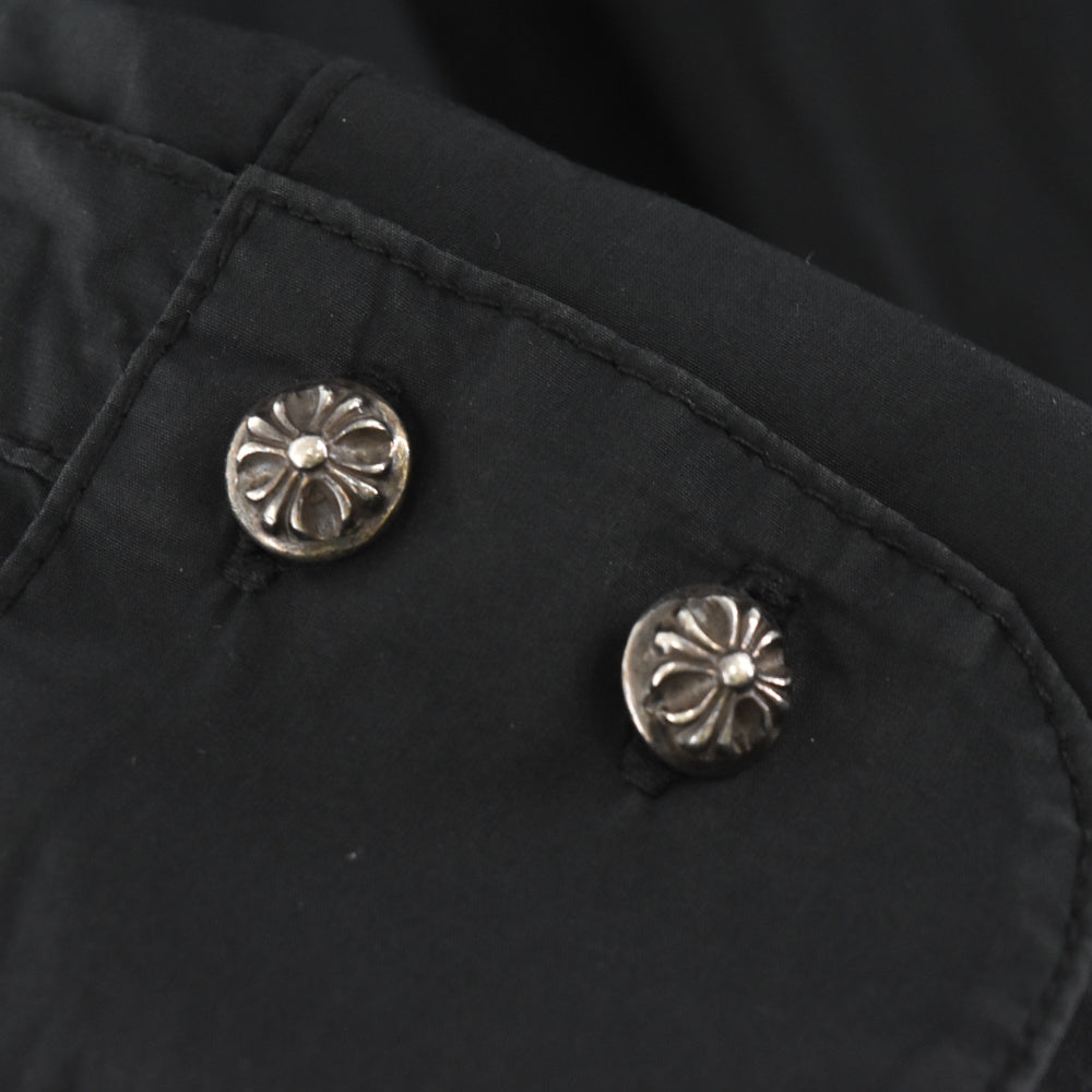CHROME HEARTS(クロムハーツ) MAHAL KITA SHIRT マハルキタ クロスパッチクロスボタン長袖シャツ ブラック JVP