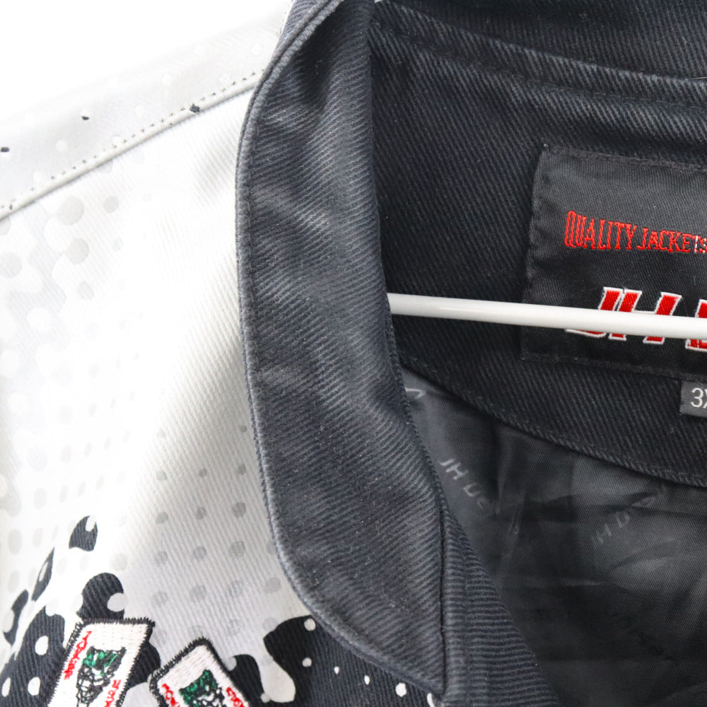 JH Design(ジェイエイチデザイン) VINTAGE JH DESIGN DC COMICS JOKER BATMAN RACING JKT DCコミック ジョーカー バットマン オーバーサイズレーシングジャケット ブラック/マルチ