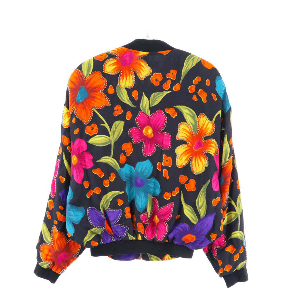 SAINT LAURENT PARIS(サンローランパリ) Teddy Floral Crepe Jacket テディ フローラル クレープ ブルゾン ジャケット マルチカラー 684941 Y2E89