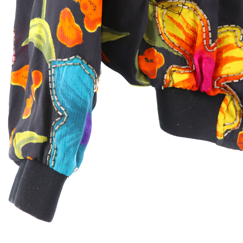 SAINT LAURENT PARIS(サンローランパリ) Teddy Floral Crepe Jacket テディ フローラル クレープ ブルゾン ジャケット マルチカラー 684941 Y2E89