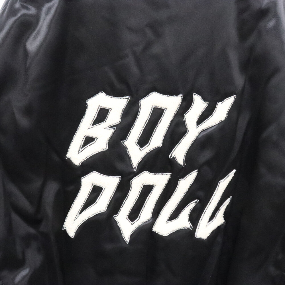 CELINE(セリーヌ) BOY DOLL TEDDY JACKET 2W750048S ボーイドール サテン/ウール スタジアムジャケット ブラック