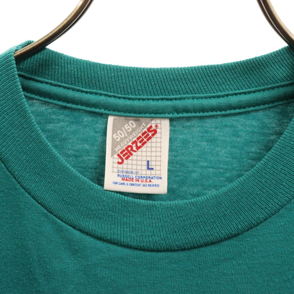 VINTAGE(ヴィンテージ) VINTAGE ラメキャラクタープリント半袖Tシャツ グリーン