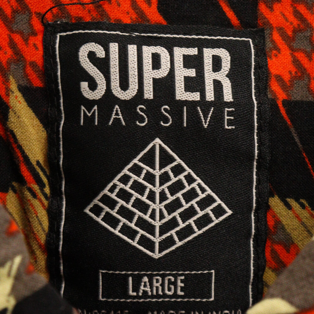 VINTAGE(ヴィンテージ) SUPER MASSIVE 総柄半袖シャツ ブラック/カーキ