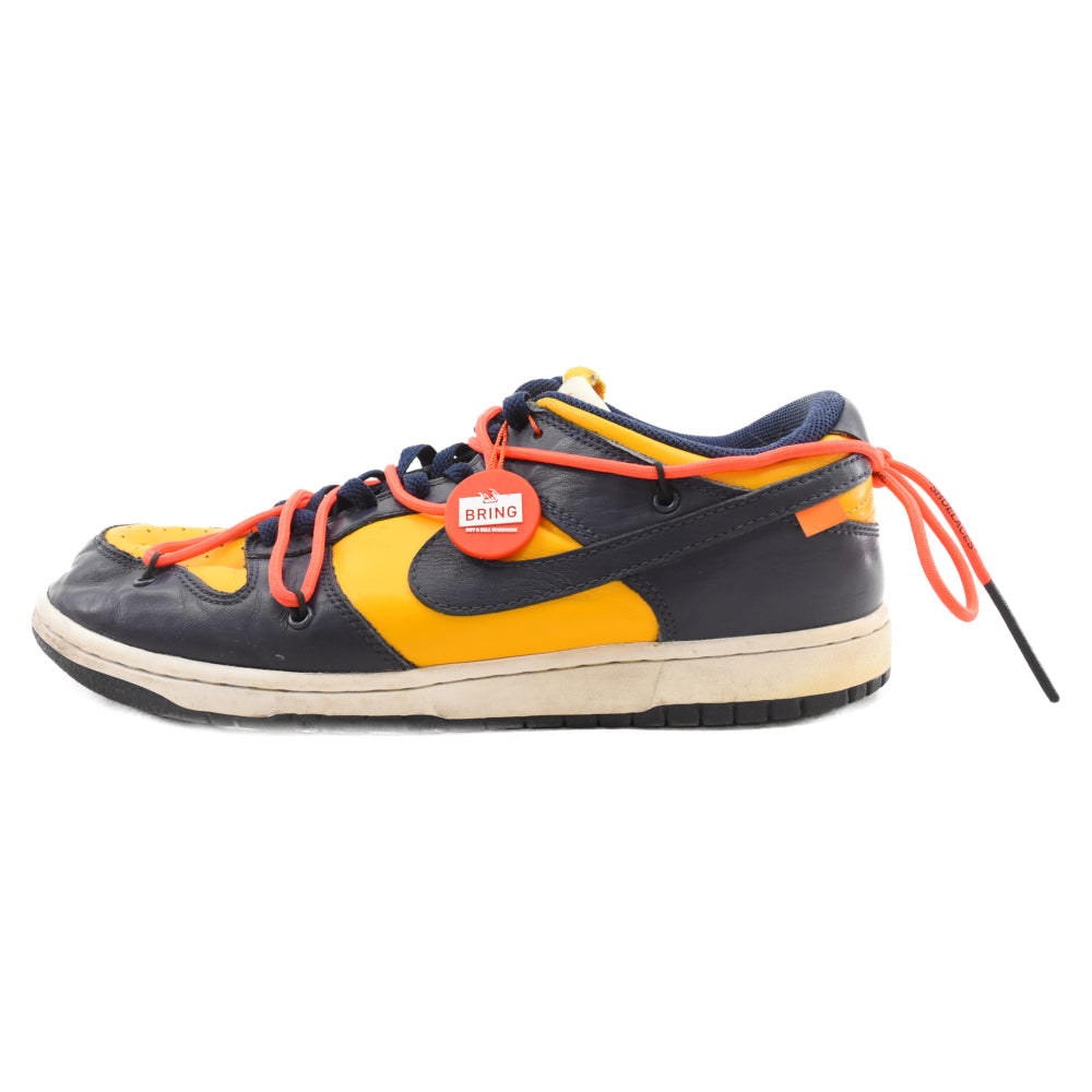 NIKE(ナイキ) ×OFF-WHITE DUNK LOW CT0856‐700 オフホワイト ダンク ローカットスニーカー ミシガン ネイビー/イエロー US10.5/28.5cm