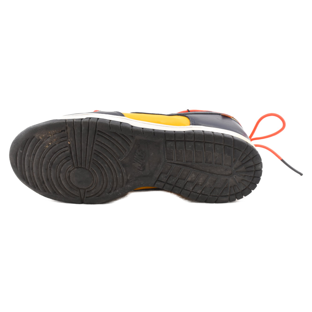 NIKE(ナイキ) ×OFF-WHITE DUNK LOW CT0856‐700 オフホワイト ダンク ローカットスニーカー ミシガン ネイビー/イエロー US10.5/28.5cm