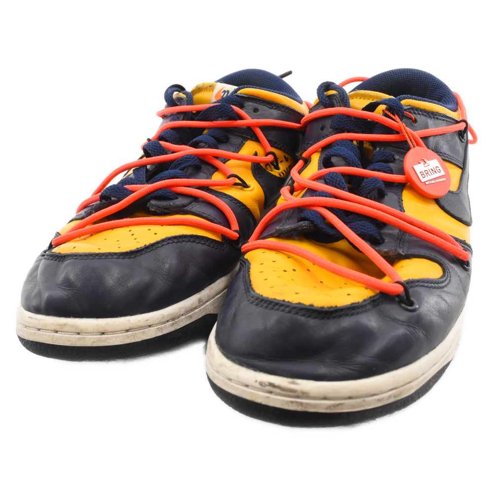 NIKE(ナイキ) ×OFF-WHITE DUNK LOW CT0856‐700 オフホワイト ダンク ローカットスニーカー ミシガン ネイビー/イエロー US10.5/28.5cm