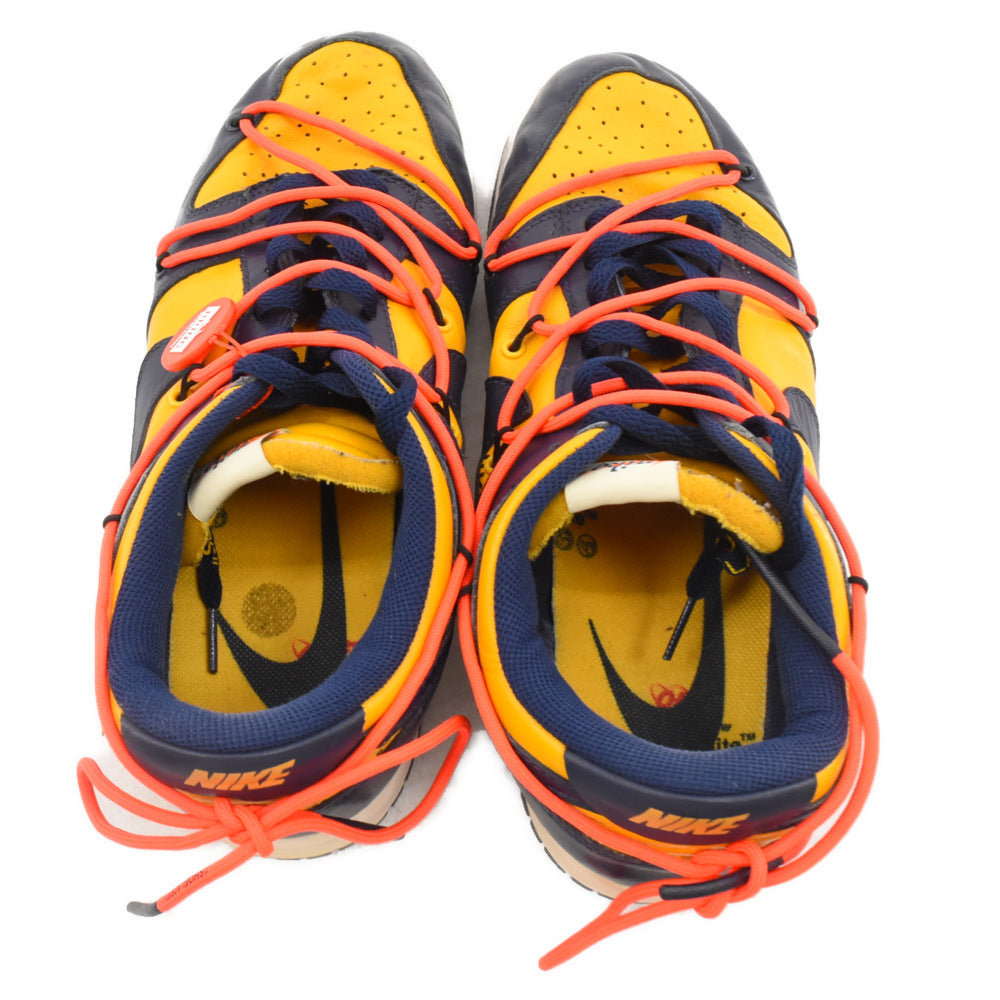 NIKE(ナイキ) ×OFF-WHITE DUNK LOW CT0856‐700 オフホワイト ダンク ローカットスニーカー ミシガン ネイビー/イエロー US10.5/28.5cm