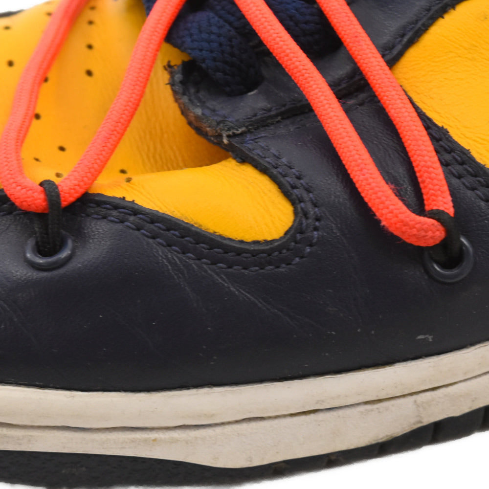 NIKE(ナイキ) ×OFF-WHITE DUNK LOW CT0856‐700 オフホワイト ダンク ローカットスニーカー ミシガン ネイビー/イエロー US10.5/28.5cm