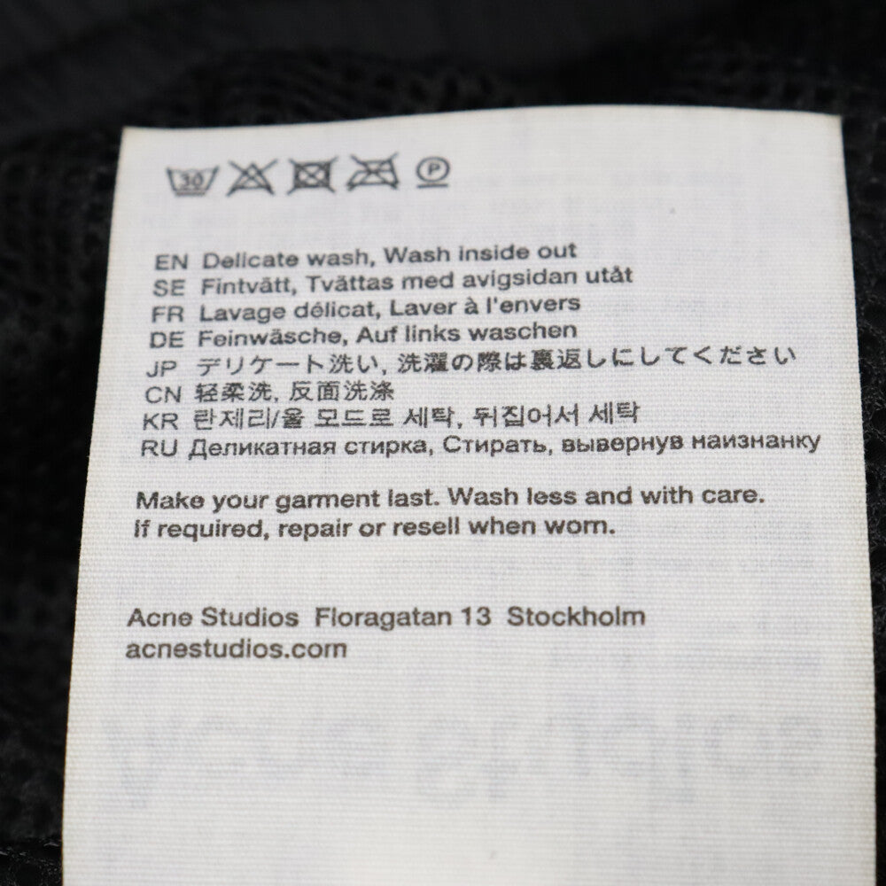 Acne Studios(アクネ ストゥディオズ) Face Motif Side Stripe Track Pants フェイスロゴサイドテープトラックパンツ FA-UX-TROU000014 ブラック