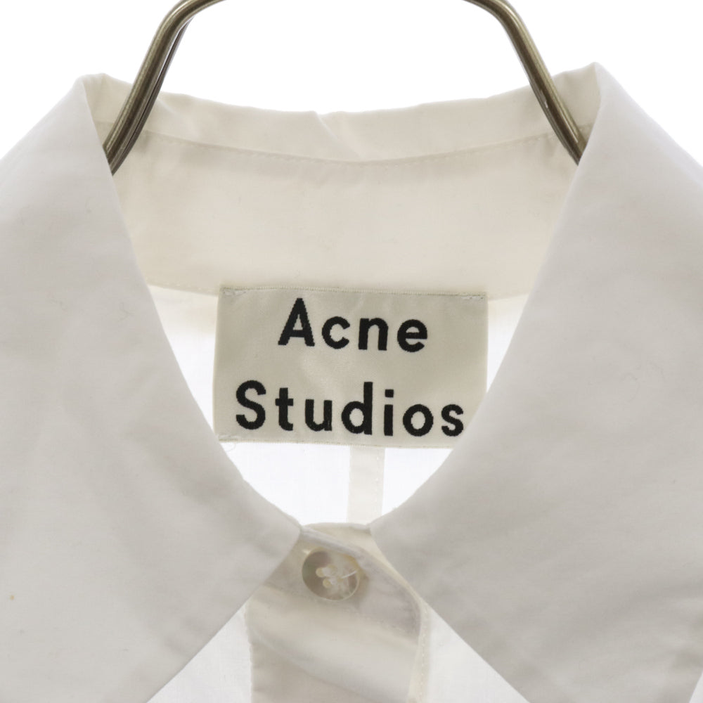 Acne Studios(アクネ ストゥディオズ) Jacui Pop Cotton-poplin Shirt Dress コットンポプリンドレス長袖シャツ JACUI POP PSS18 ホワイト レディース
