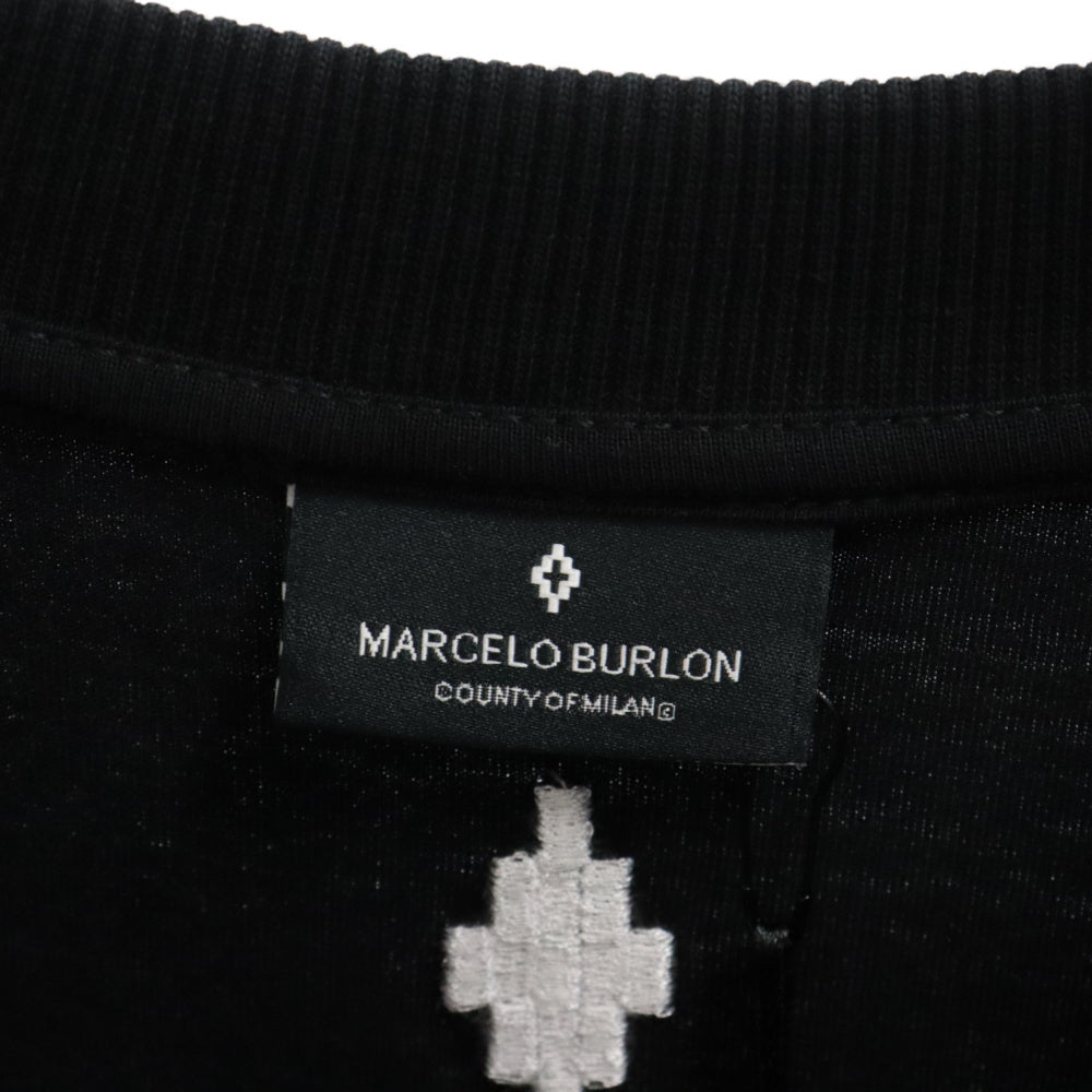 MARCELO BURLON(マルセロバーロン) CTROMUNDO TEE グラフィックプリント半袖Tシャツ CMAA018G19JER006 ブラック