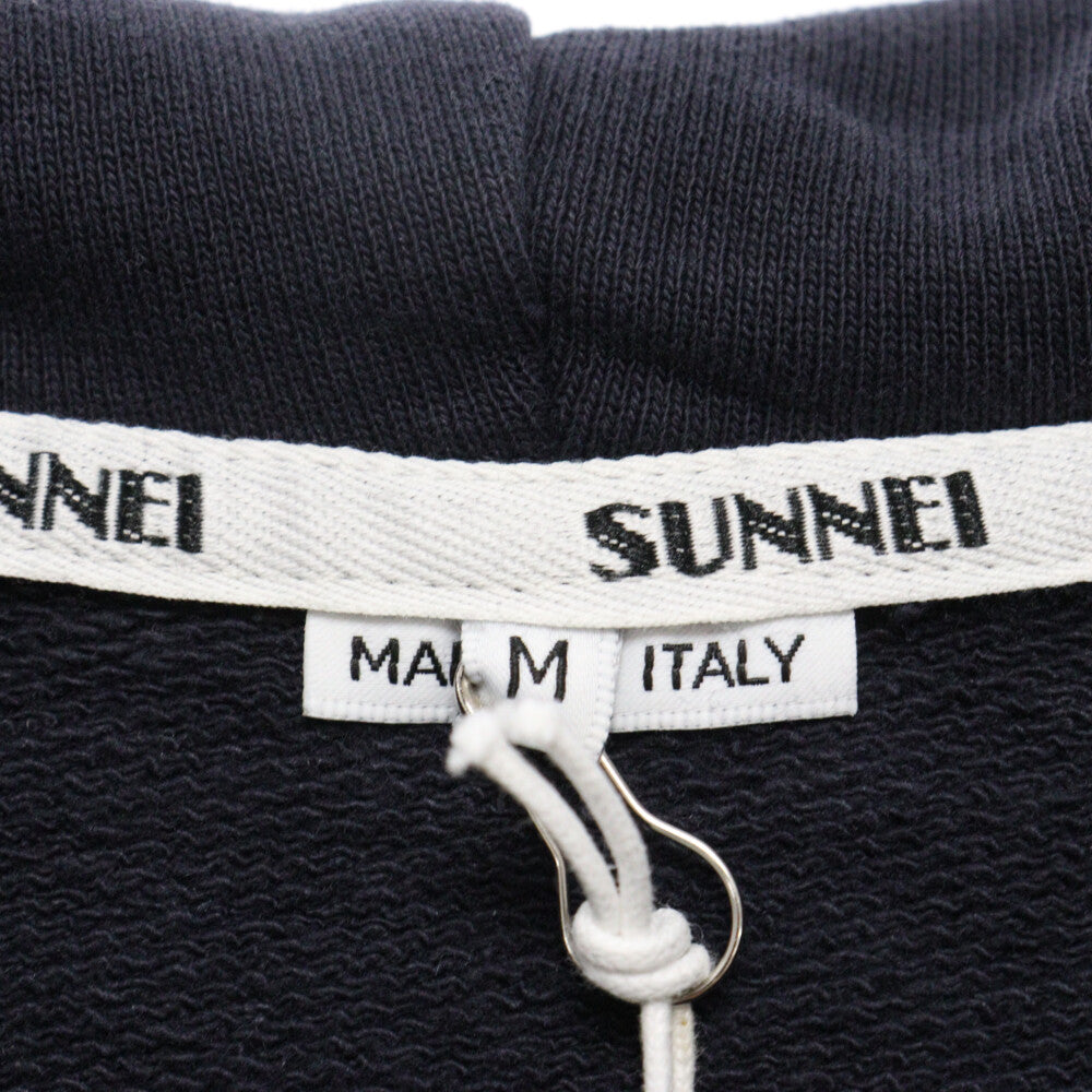 SUNNEI(スンネイ) 20SS ロゴドローコードスウェットプルオーバーフーディーパーカー MF01CCTE186560 ネイビー