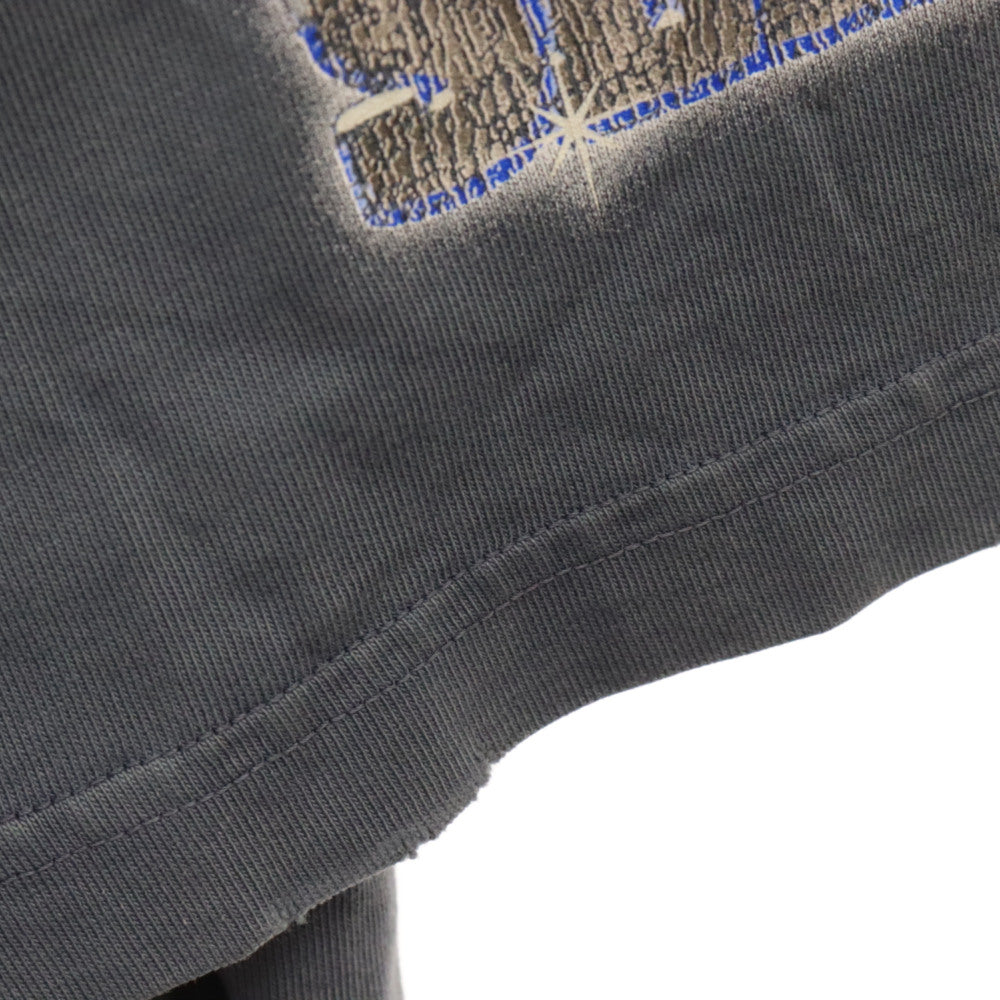 BALENCIAGA(バレンシアガ) SNBN INSIDE-OUT Medium Fit TEE 764235 TQVE8 SEE NOW BUY NOW インサイドアウト ダメージ加工 オーバーサイズTシャツ ブルー