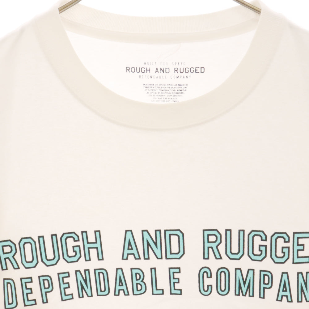 ROUGH AND RUGGED(ラフアンドラゲッド) 23AW DESIGN CT-01 ロゴプリントクルーネック半袖Tシャツ ホワイト