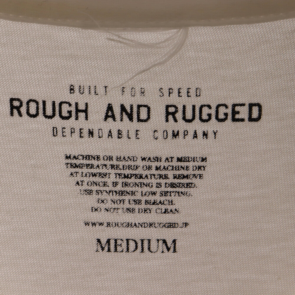 ROUGH AND RUGGED(ラフアンドラゲッド) 23AW DESIGN CT-01 ロゴプリントクルーネック半袖Tシャツ ホワイト