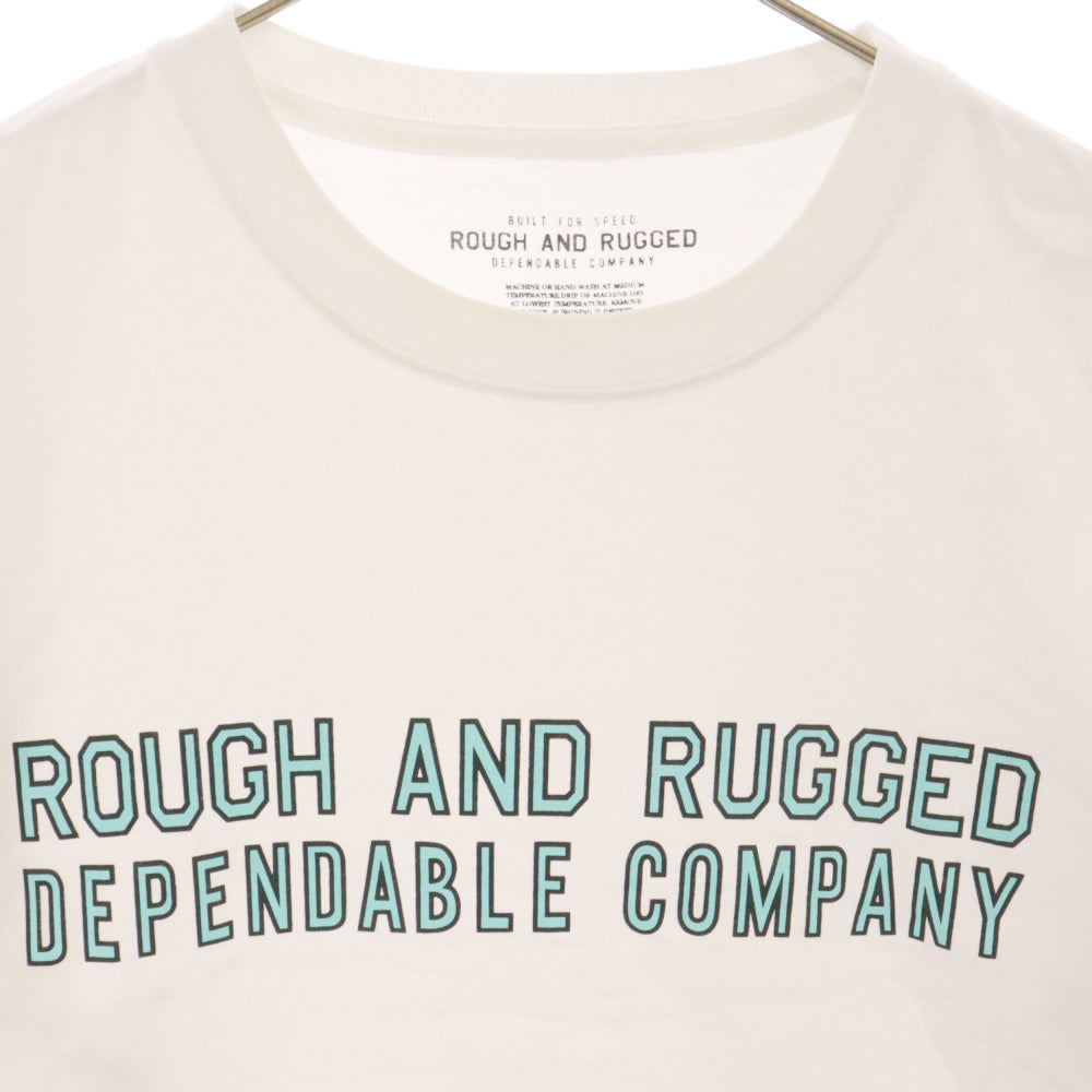 ROUGH AND RUGGED(ラフアンドラゲッド) 23AW DESIGN CT-01 ロゴプリントクルーネック半袖Tシャツ ホワイト