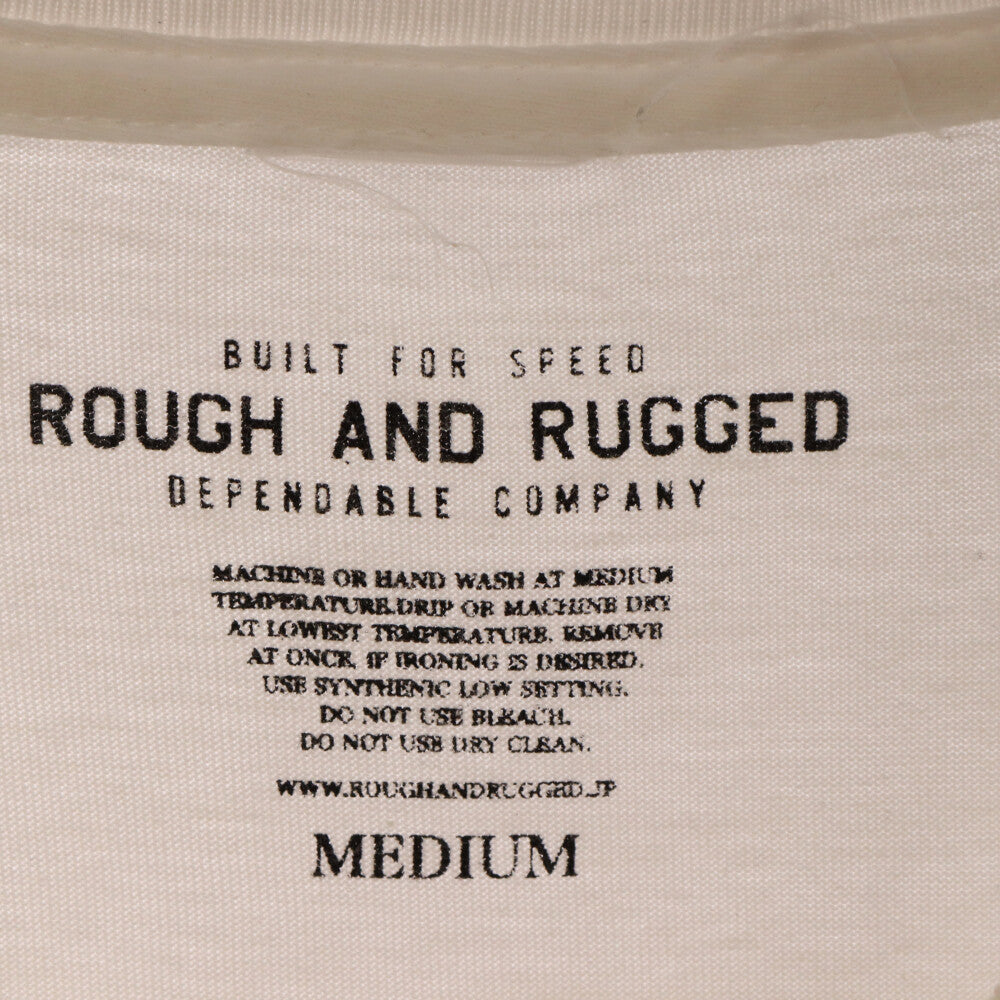 ROUGH AND RUGGED(ラフアンドラゲッド) 23AW DESIGN CT-01 ロゴプリントクルーネック半袖Tシャツ ホワイト