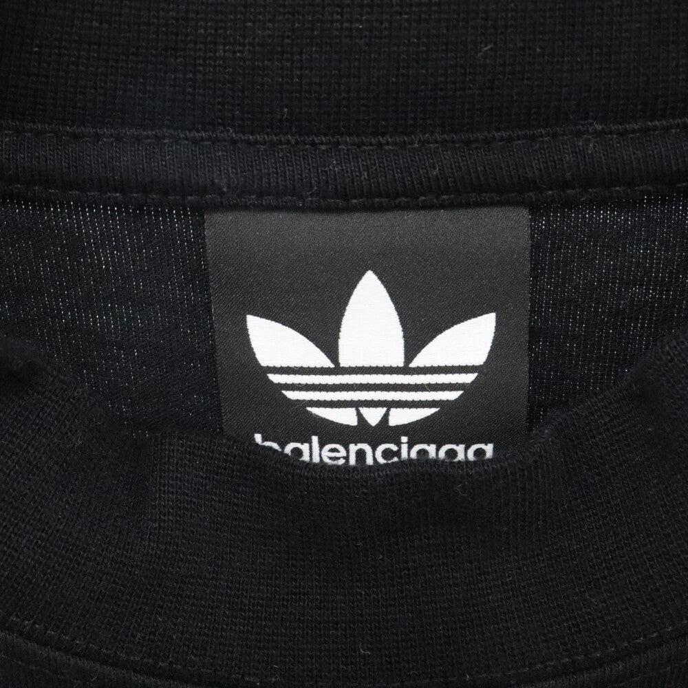 BALENCIAGA(バレンシアガ) 23SS ×adidas アディダス トレフォイルロゴオーバーサイズ半袖Tシャツ 723976 TNVN8 ブラック