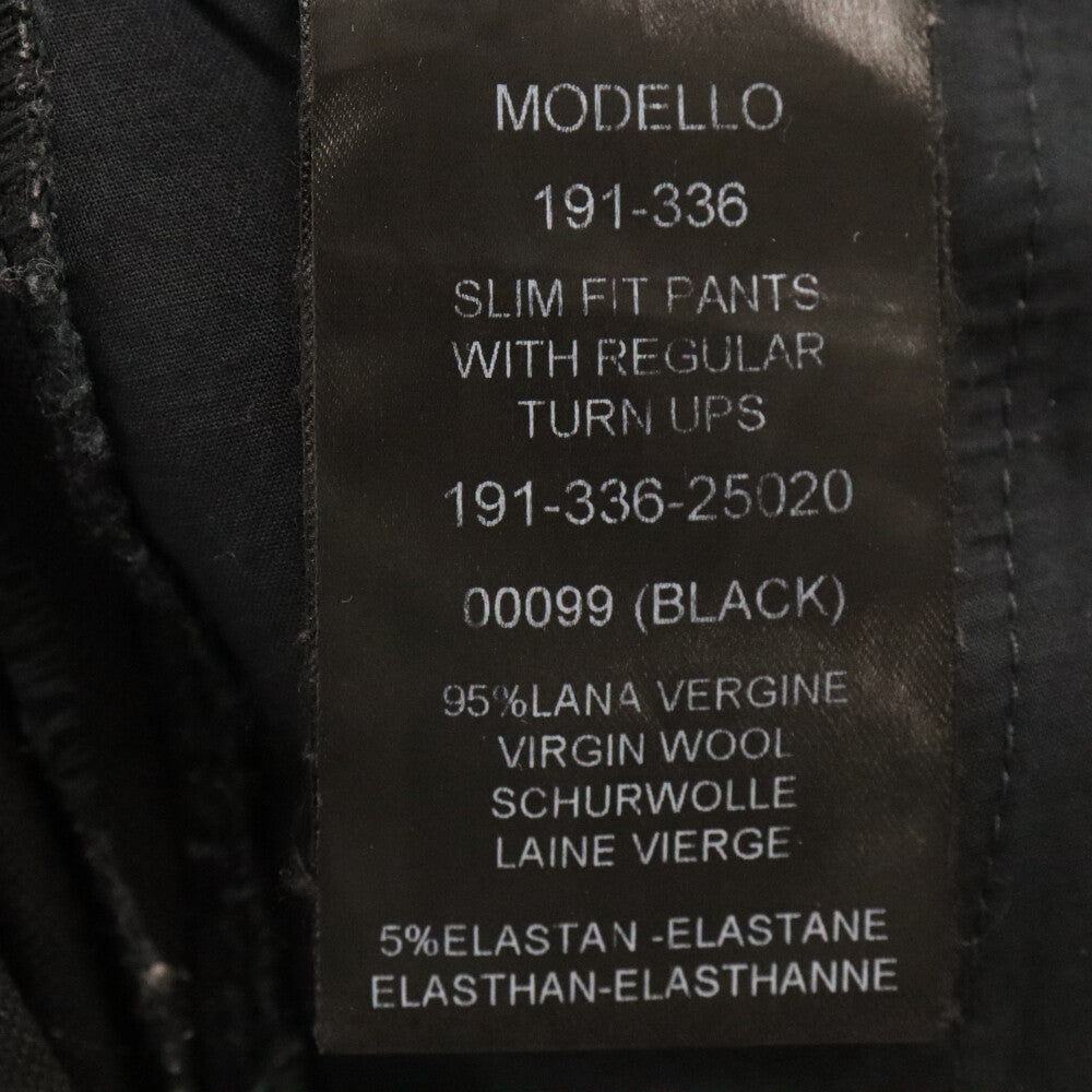 RAF SIMONS(ラフシモンズ) 19SS Cropped Pants 191-336 クロップド センタープレス ウールスラックスパンツ ブラック