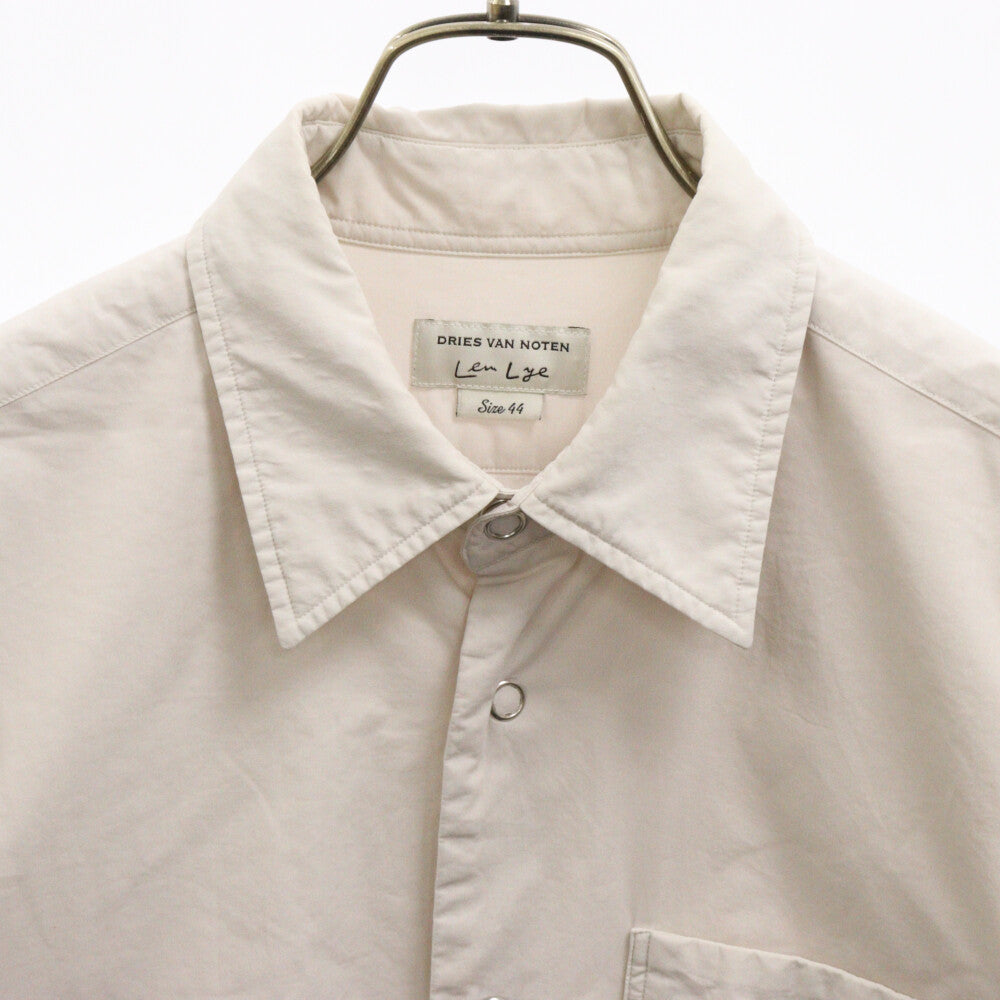 DRIES VAN NOTEN(ドリスヴァンノッテン) 21SS Grey Len Lye Edition Padded Shirt 総柄パデット 長袖シャツジャケット パームツリー柄 アイボリー