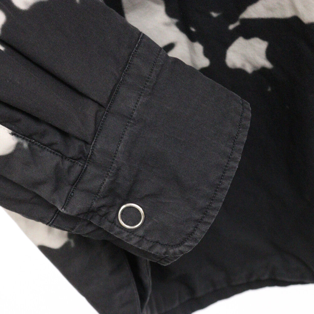 DRIES VAN NOTEN(ドリスヴァンノッテン) 21SS Grey Len Lye Edition Padded Shirt 総柄パデット 長袖シャツジャケット パームツリー柄 アイボリー