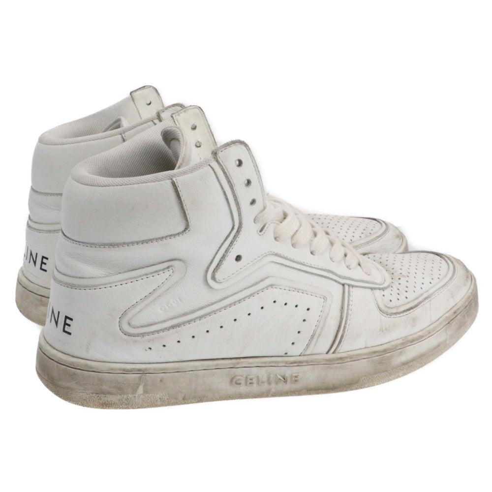 CELINE(セリーヌ) Z TRAINER Zトレイナー レザーハイカットスニーカー MU1200 ホワイト