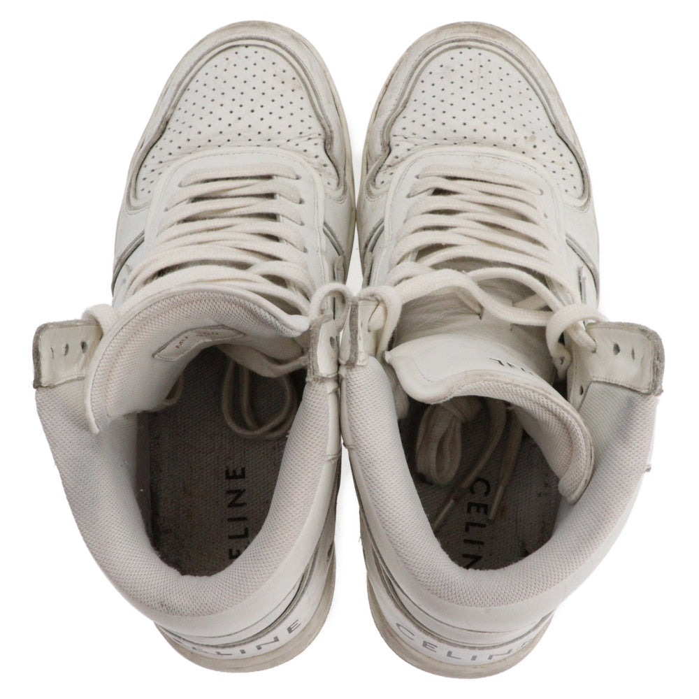 CELINE(セリーヌ) Z TRAINER Zトレイナー レザーハイカットスニーカー MU1200 ホワイト